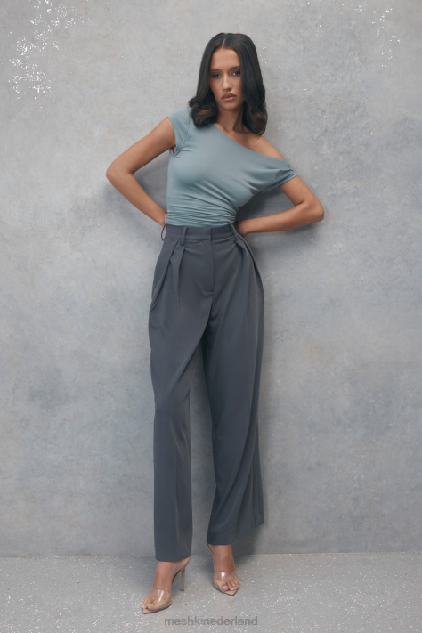 Meshki Jemima broek met rechte pijpen kleding houtskool XP0T1441