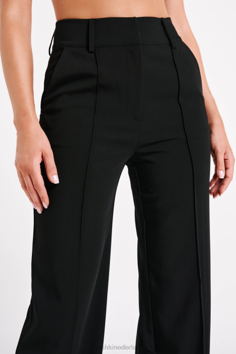 Meshki Lisa pantalon met hoge taille kleding zwart XP0T1247