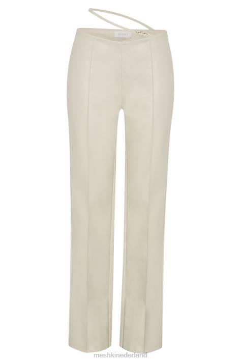 Meshki Zarsa pu-broek met wijde pijpen en middelhoge taille kleding tarwe XP0T1469