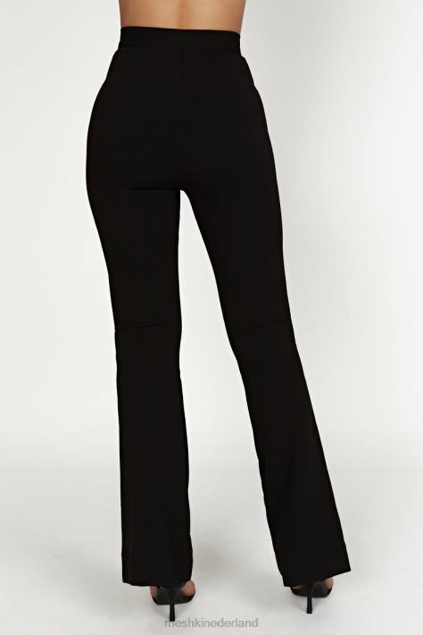Meshki Zendaya flared broek met hoge taille kleding zwart XP0T1291