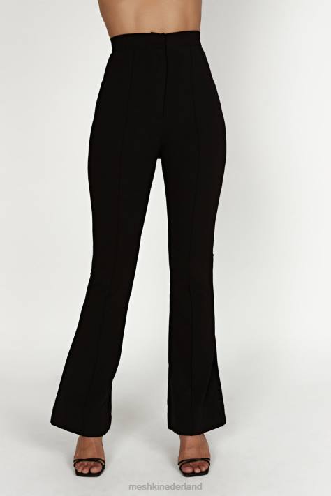Meshki Zendaya flared broek met hoge taille kleding zwart XP0T1291