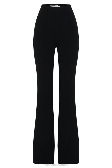 Meshki Zendaya flared broek met hoge taille kleding zwart XP0T1291