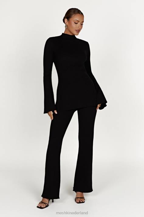 Meshki jovie gebreide broek kleding zwart XP0T1393