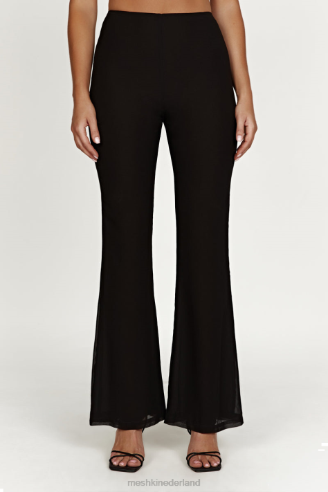 Meshki madeliefje chiffon broek kleding zwart XP0T1436