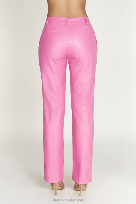 Meshki matilda slouchy laagbouw broek van kunstleer kleding roze roze XP0T1434