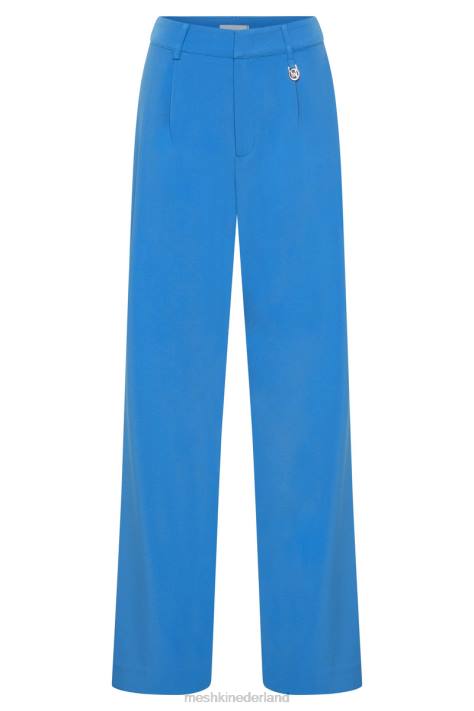Meshki minu broek met middelhoge taille en wijde pijpen kleding azuur blauw XP0T1514