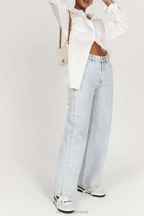 Meshki Ainsley jeans met middelhoge taille kleding lichtblauw XP0T1520