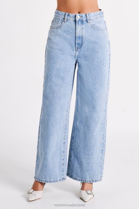 Meshki raven wijde jeans kleding middenblauwe wassing XP0T1243