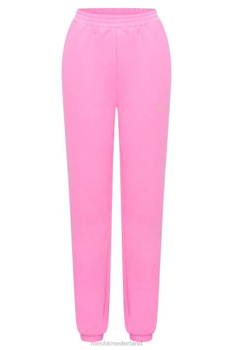 Meshki Camille oversized joggingbroek met fleece achterkant kleding snoep roze XP0T1515