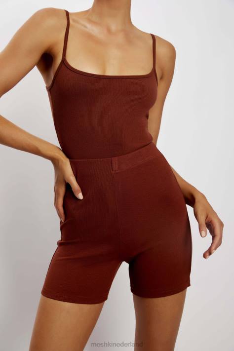 Meshki Lisa geribbelde buitshort kleding kruid XP0T1458