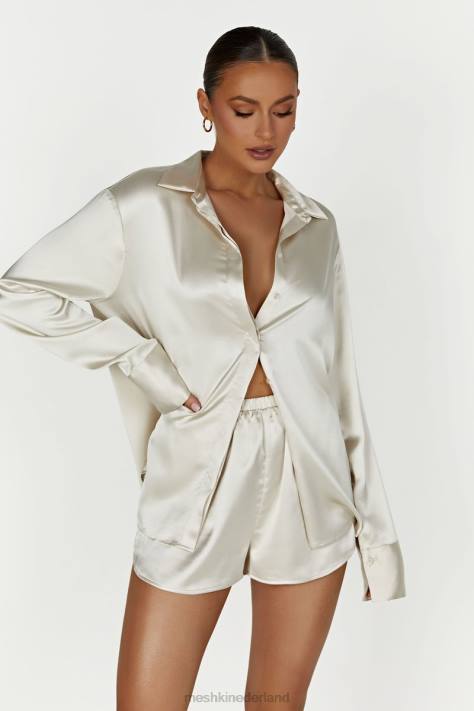 Meshki meera satijnen korte broek kleding ivoor XP0T1304