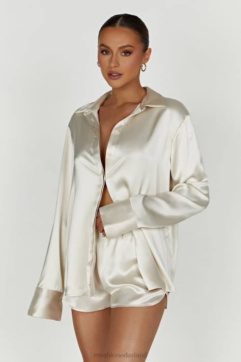 Meshki meera satijnen korte broek kleding ivoor XP0T1304