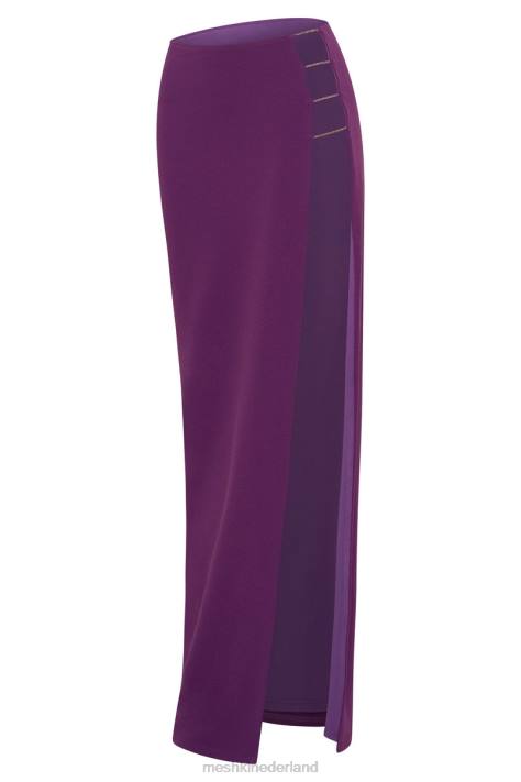 Meshki Anastasia diamante maxi-rok van touw met split kleding druif XP0T1547