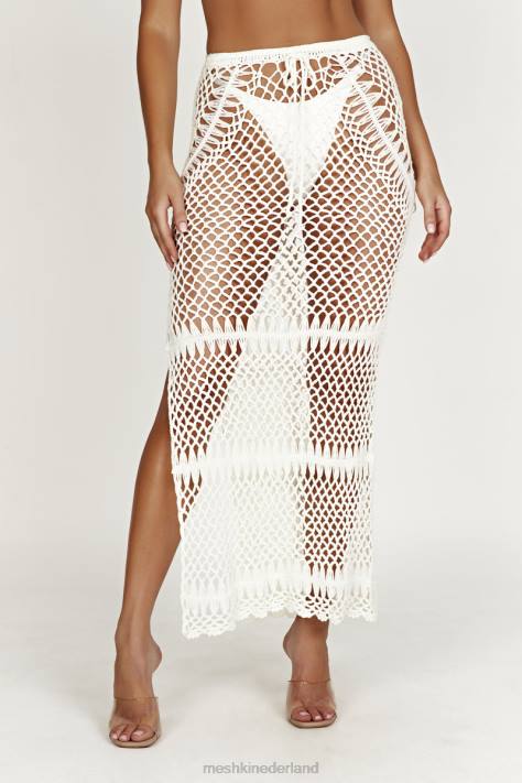 Meshki Bonnie gehaakte maxirok kleding wit XP0T1439