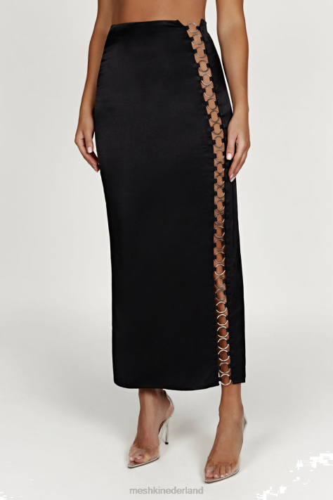 Meshki Jaida ring maxi rok kleding zwart XP0T1596