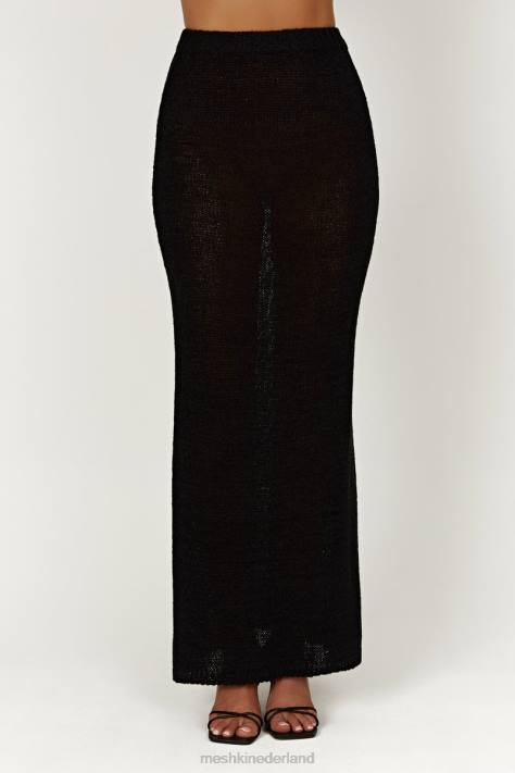 Meshki Mary gebreide maxirok kleding zwart XP0T1360