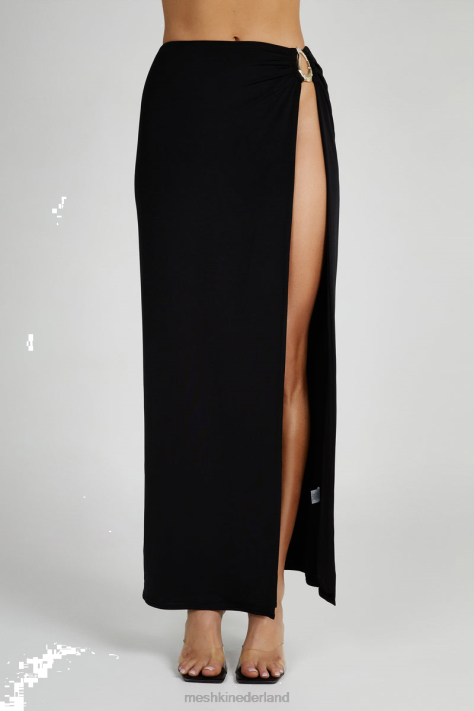Meshki Suri slinky maxirok met hardware kleding zwart XP0T1256