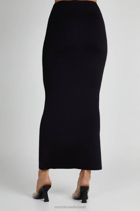 Meshki olympia maxirok van gerecycleerd nylon met visstaart kleding zwart XP0T1258