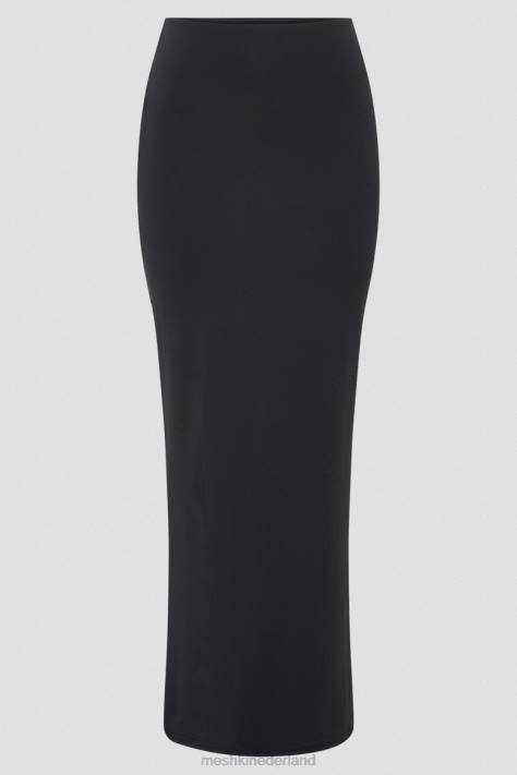 Meshki olympia maxirok van gerecycleerd nylon met visstaart kleding zwart XP0T1258