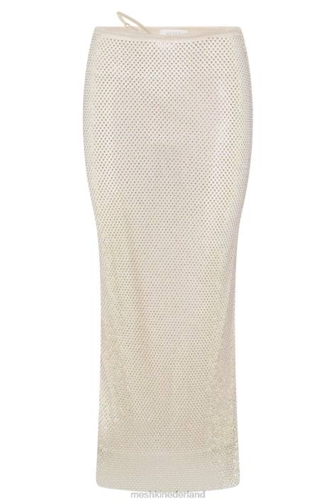 Meshki Rayne midi-rok van mesh met diamanten kleding room XP0T1378
