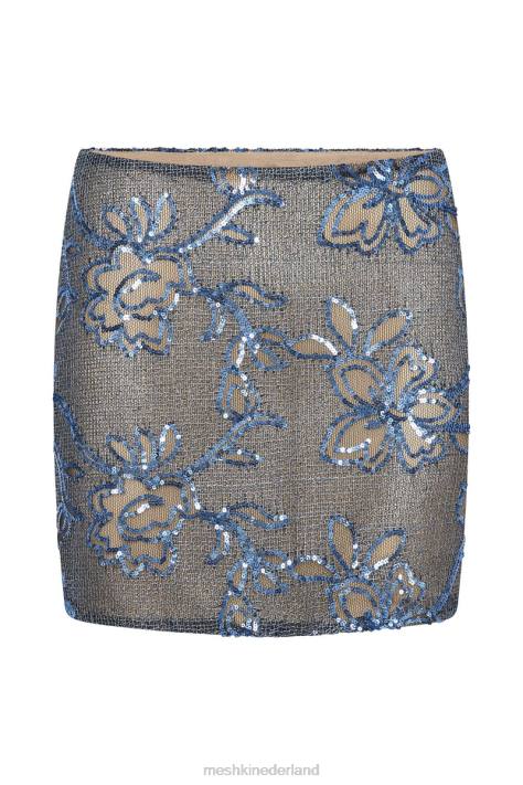 Meshki Jessica minirok met pailletten aan de zijkant kleding blauw XP0T1505