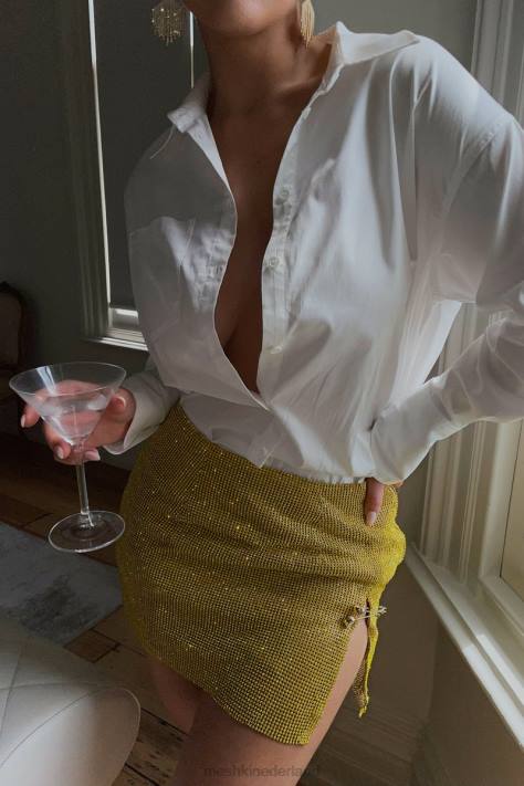 Meshki Marlena Glomesh minirokje kleding chartreuse XP0T1521