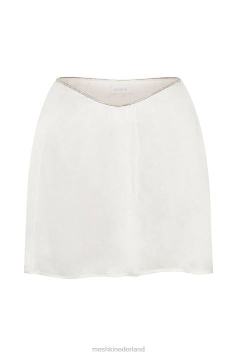 Meshki Talulah mini-fluitrok van touw met diamanten touw kleding wit XP0T1548