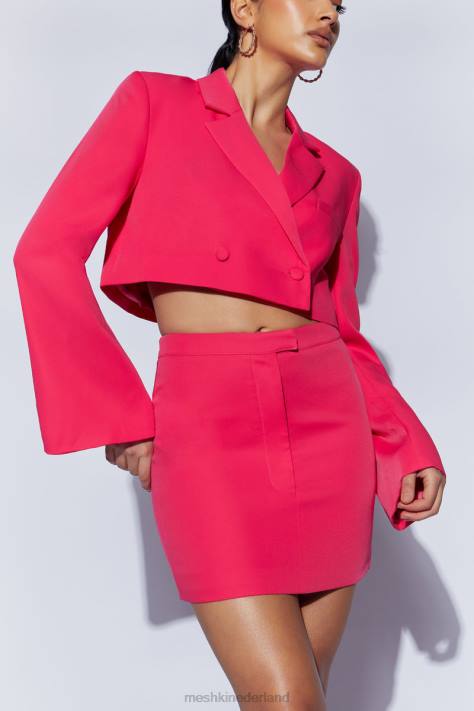 Meshki josie crêpe minirok kleding framboos XP0T1543