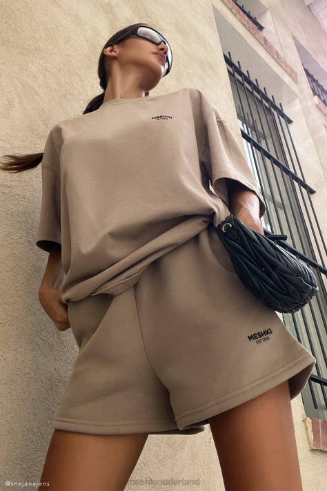 Meshki Jaimie oversized T-shirt kleding cement XP0T935