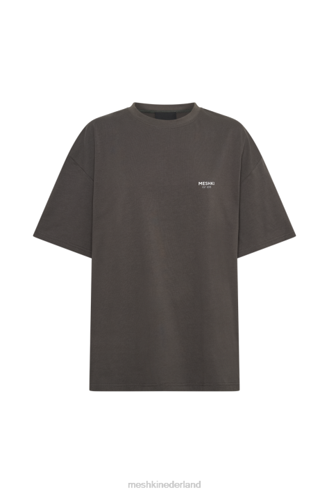 Meshki Jaimie oversized T-shirt kleding schemer zwart XP0T807