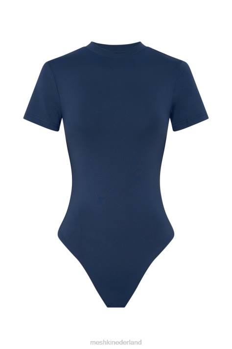 Meshki Francesca bodysuit met ronde hals en korte mouwen kleding middernacht marine XP0T949
