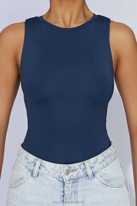 Meshki Jordan mouwloze bodysuit met tanktop kleding middernacht marine XP0T963