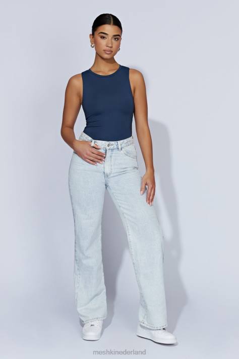 Meshki Jordan mouwloze bodysuit met tanktop kleding middernacht marine XP0T963