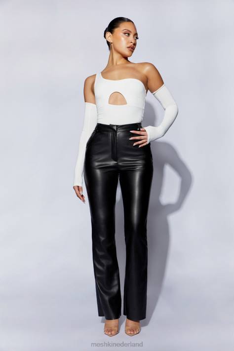 Meshki Lexi bodysuit met één schouder en uitsnijding kleding wit XP0T1053