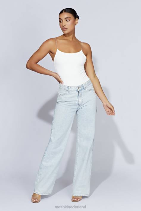 Meshki Valeria bodysuit met lage rug en dunne bandjes kleding wit XP0T1086