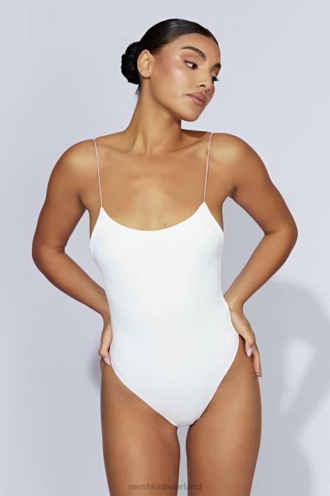Meshki Valeria bodysuit met lage rug en dunne bandjes kleding wit XP0T1086