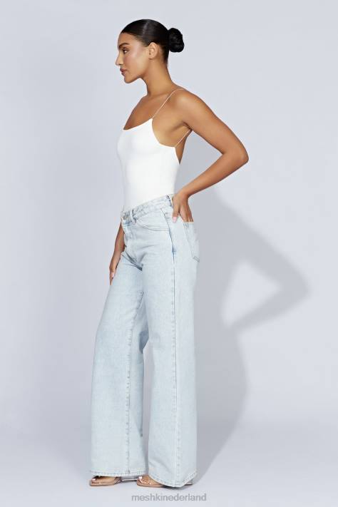 Meshki Valeria bodysuit met lage rug en dunne bandjes kleding wit XP0T1086