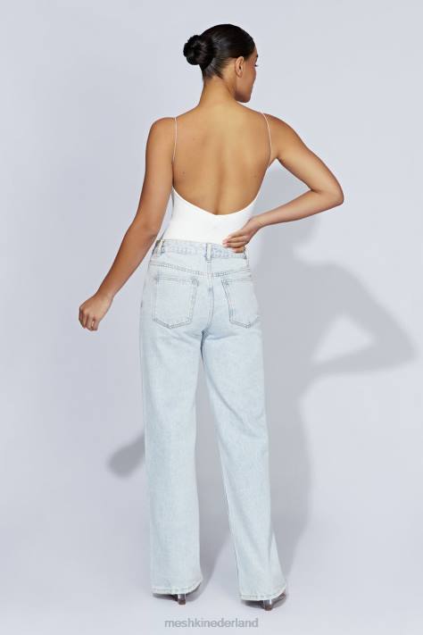 Meshki Valeria bodysuit met lage rug en dunne bandjes kleding wit XP0T1086