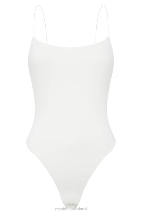 Meshki Valeria bodysuit met lage rug en dunne bandjes kleding wit XP0T1086