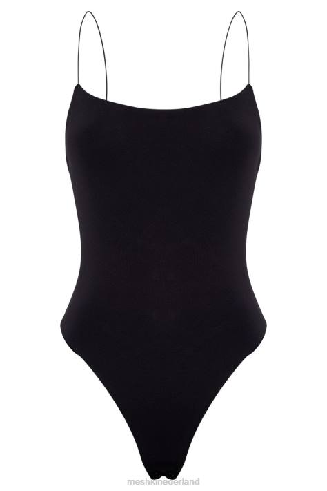 Meshki Valeria bodysuit met lage rug en dunne bandjes kleding zwart XP0T887