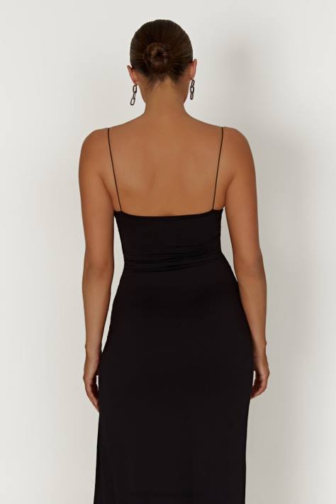 Meshki Addison maxi-jurk met cupvorm van gerecycled nylon kleding zwart XP0T387