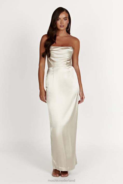 Meshki Alanis strapless maxi-jurk kleding Champagne XP0T336
