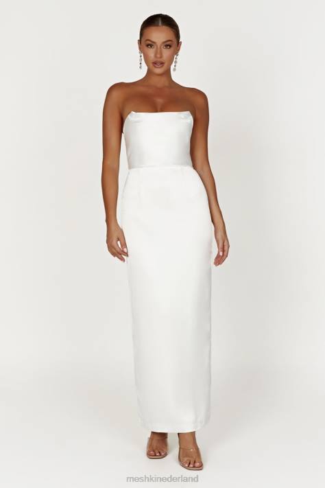 Meshki Alanis strapless maxi-jurk kleding wit XP0T307