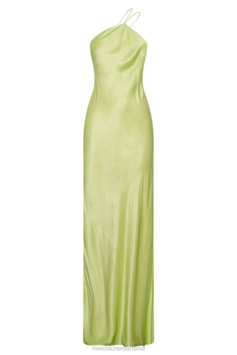 Meshki Alena maxi-jurk met één schouder kleding pistache groen XP0T653