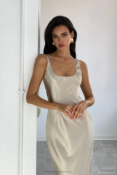 Meshki Arora korset maxi-jurk kleding Champagne XP0T324