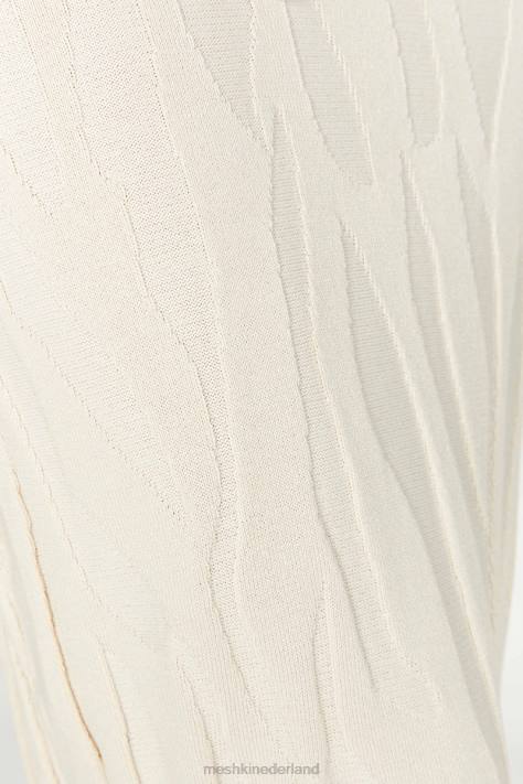 Meshki Brinley gebreide maxi-jurk met lange mouwen kleding ivoor XP0T261