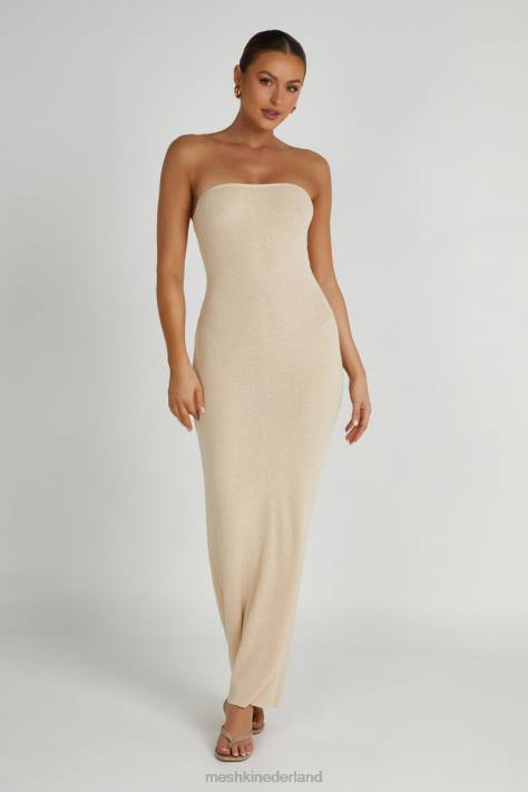 Meshki Emmy strapless gebreide maxi-jurk kleding tarwe XP0T155
