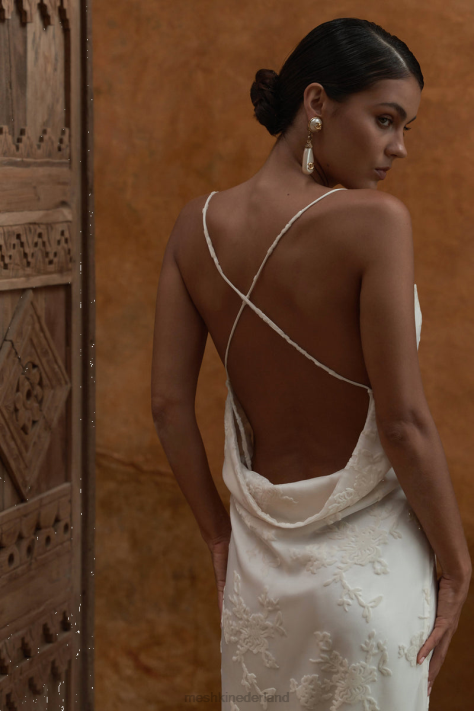 Meshki Erika burnout fluwelen maxi-jurk kleding wit XP0T180