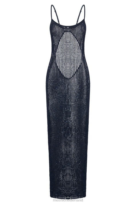 Meshki Gehaakte maxi-jurk met zelda-pailletten kleding middernacht marine XP0T504