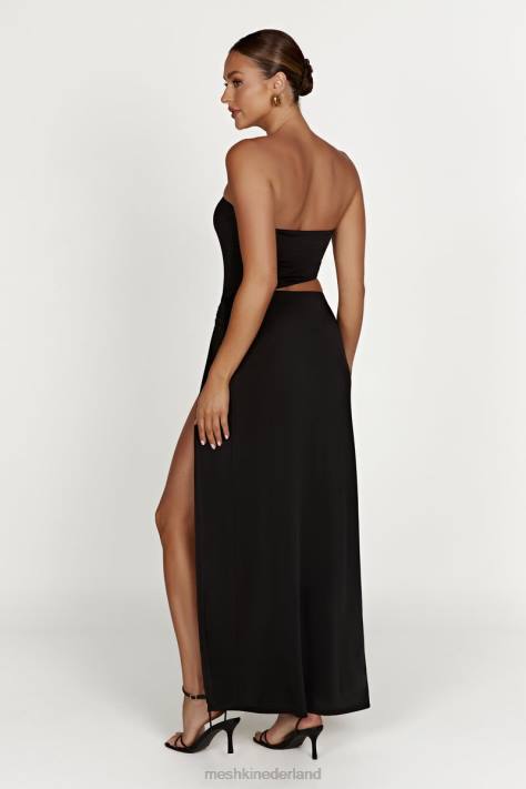 Meshki Giada strapless maxi-jurk met o-ring kleding zwart XP0T741